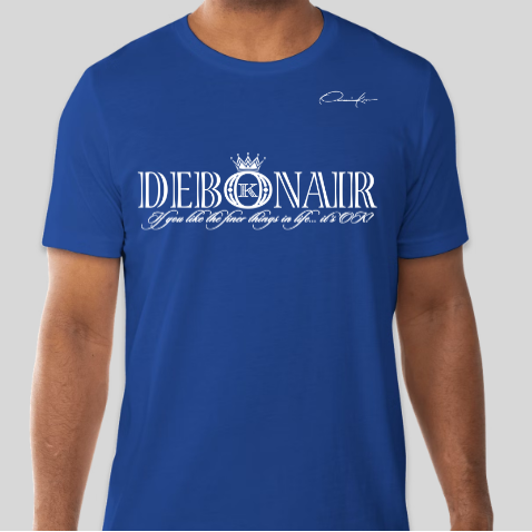 royal blue debonair t-shirt