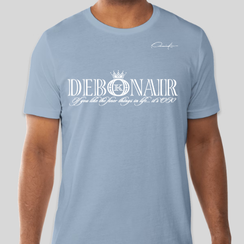 light blue debonair t-shirt