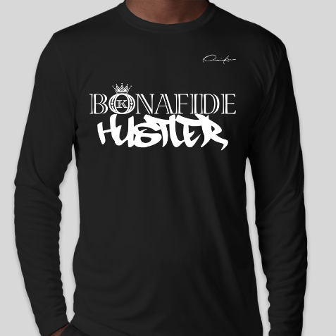 bonafide hustler shirt long sleeve black