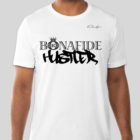 white bonafide hustler t-shirt
