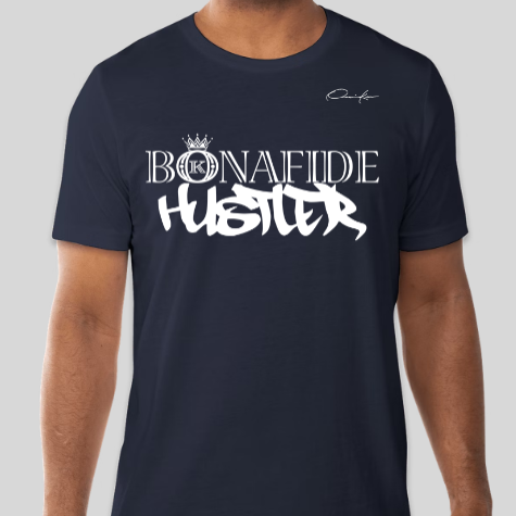 navy blue bonafide hustler t-shirt