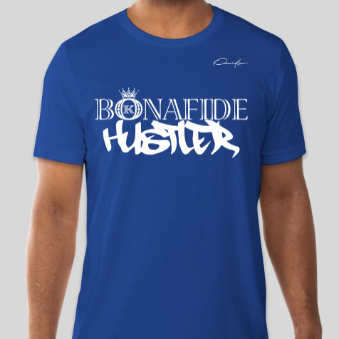 royal blue bonafide hustler t-shirt