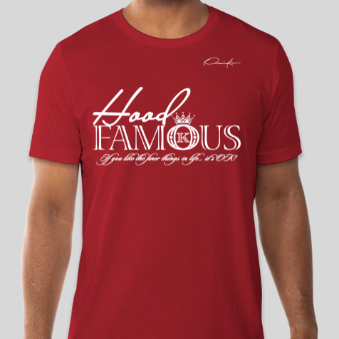 hood famous t-shirt red