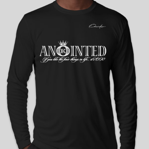 anointed long sleeve shirt black