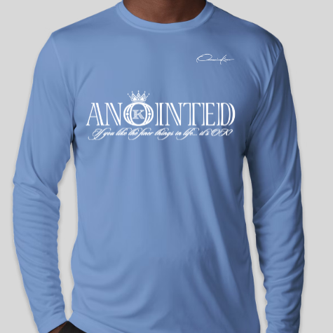 anointed long sleeve shirt carolina blue
