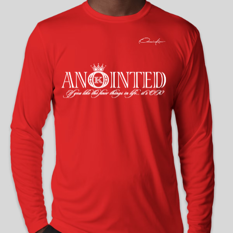 anointed long sleeve shirt red