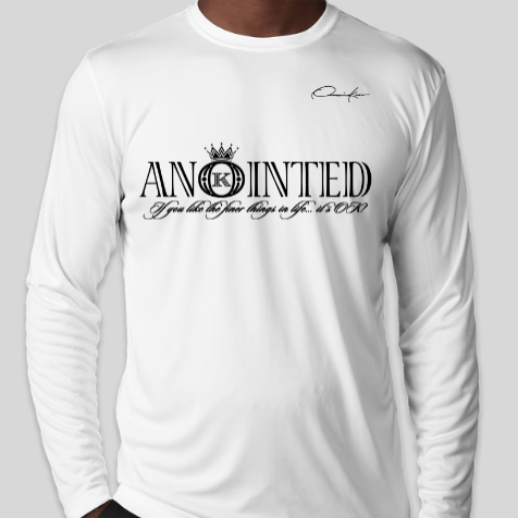 anointed long sleeve shirt white