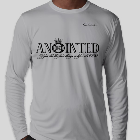 anointed long sleeve shirt gray