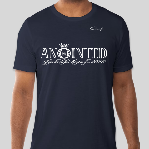 anointed t-shirt navy blue
