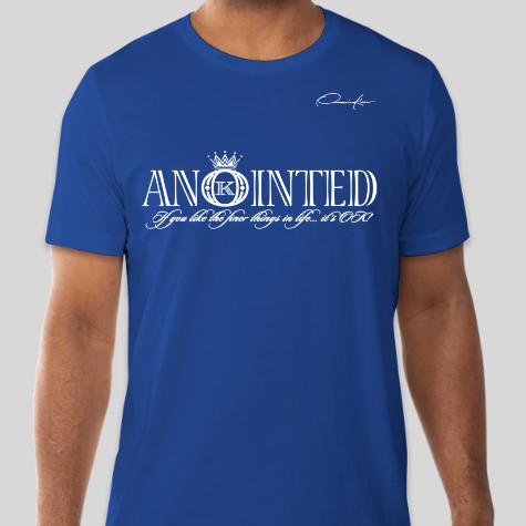 anointed t-shirt royal blue