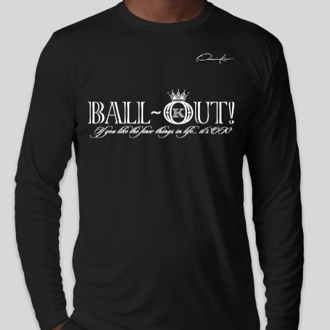 ball out black long sleeve shirt
