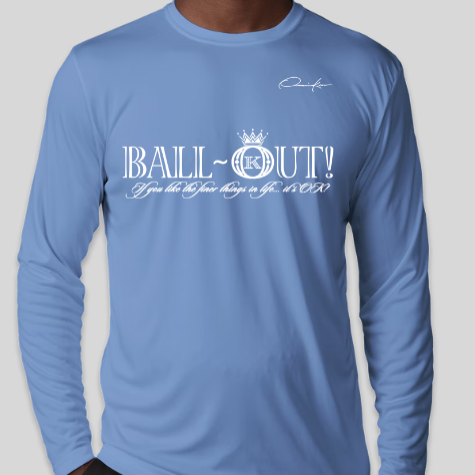 ball out carolina blue long sleeve shirt