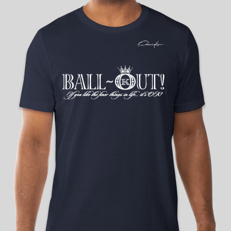 navy blue baller t-shirt
