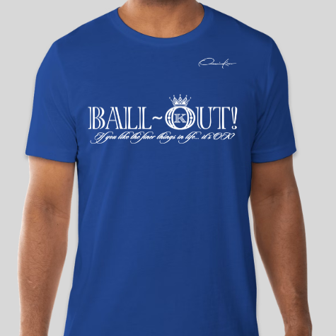 royal blue baller t-shirt
