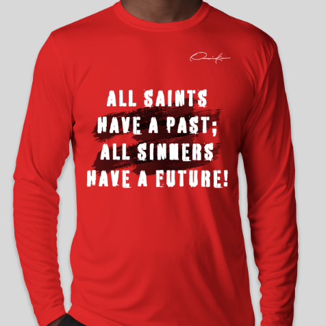 all saints all sinners long sleeve shirt red