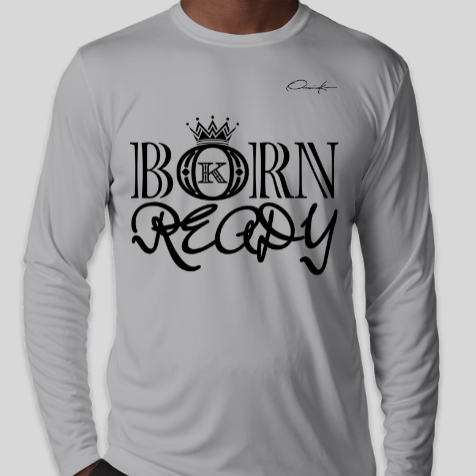 born ready shirt long sleeve gray