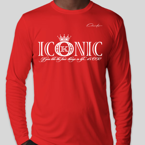 iconic shirt long sleeve red
