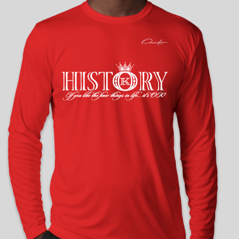 history shirt long sleeve red