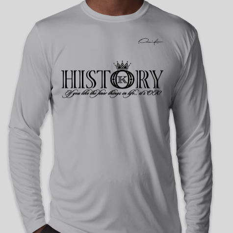 history shirt long sleeve gray