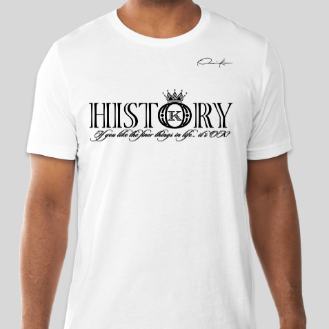 history t-shirt white