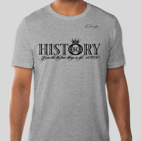 history t-shirt gray