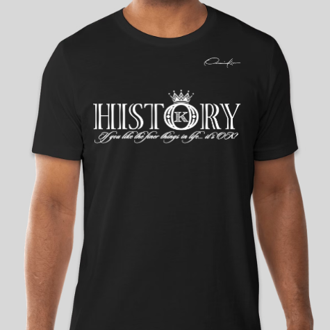 history t-shirt black