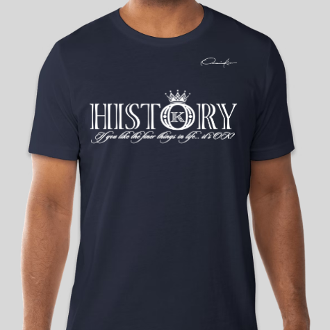 history t-shirt navy blue