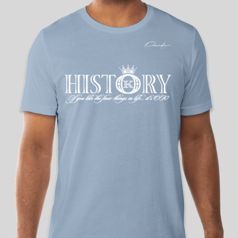 history t-shirt carolina blue