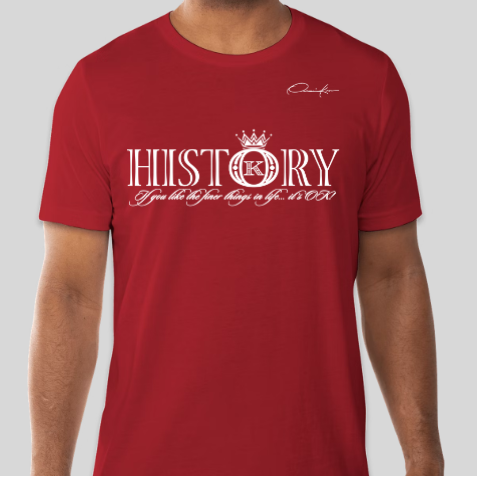 history t-shirt red