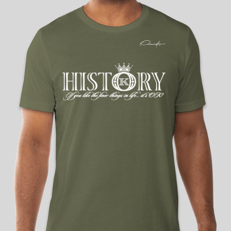 history t-shirt army green