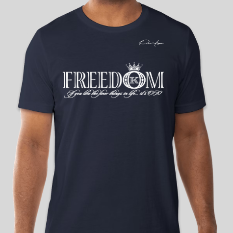 freedom t-shirt navy blue
