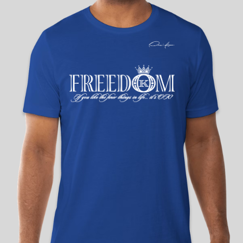 freedom t-shirt royal blue