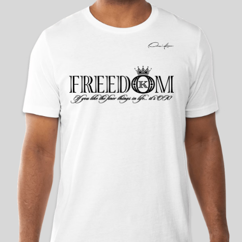freedom t-shirt white
