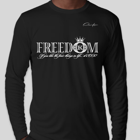 freedom shirt long sleeve black