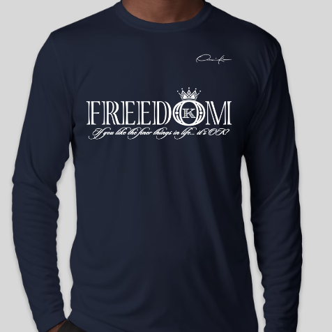freedom shirt long sleeve navy blue