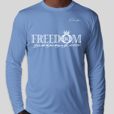 freedom shirt long sleeve carolina blue