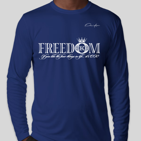 freedom shirt long sleeve royal blue