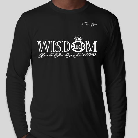wisdom shirt black long sleeve