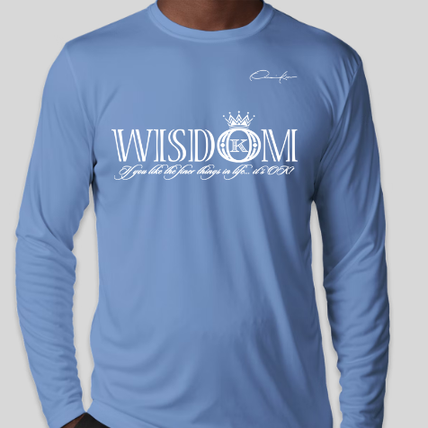 wisdom shirt carolina blue long sleeve