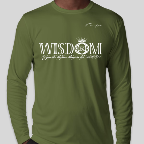 wisdom shirt army green long sleeve