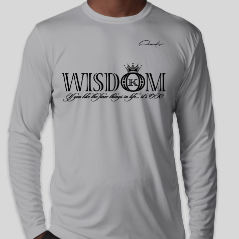 wisdom shirt gray long sleeve