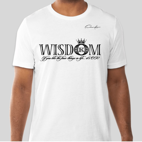 wisdom t-shirt white