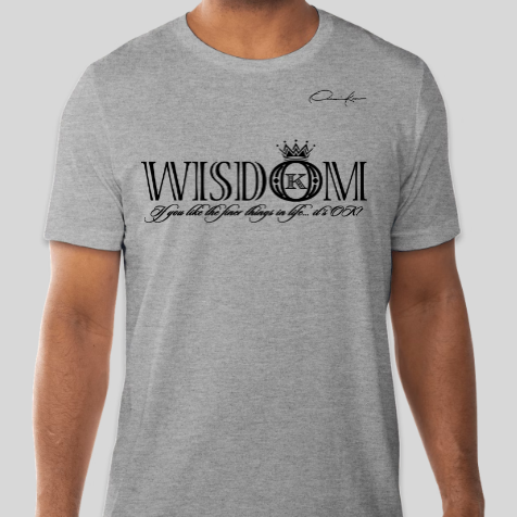 wisdom t-shirt gray