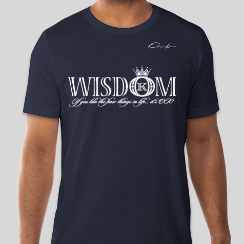 wisdom t-shirt navy blue