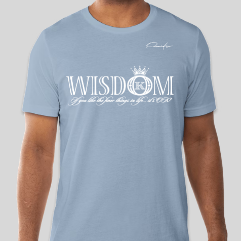 wisdom t-shirt carolina blue
