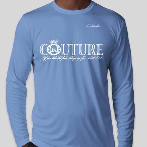 couture shirt long sleeve carolina blue