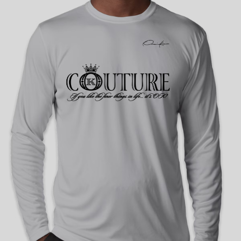 couture shirt long sleeve gray