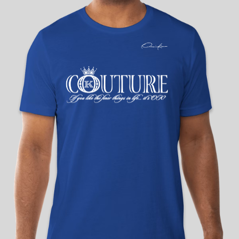 royal blue couture t-shirt