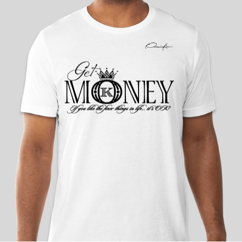 get money t-shirt white