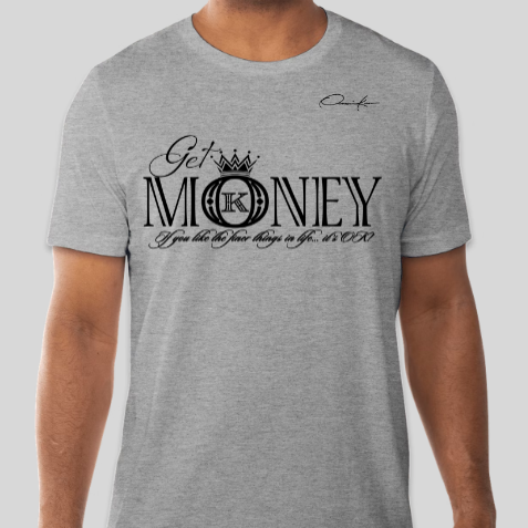 get money t-shirt gray